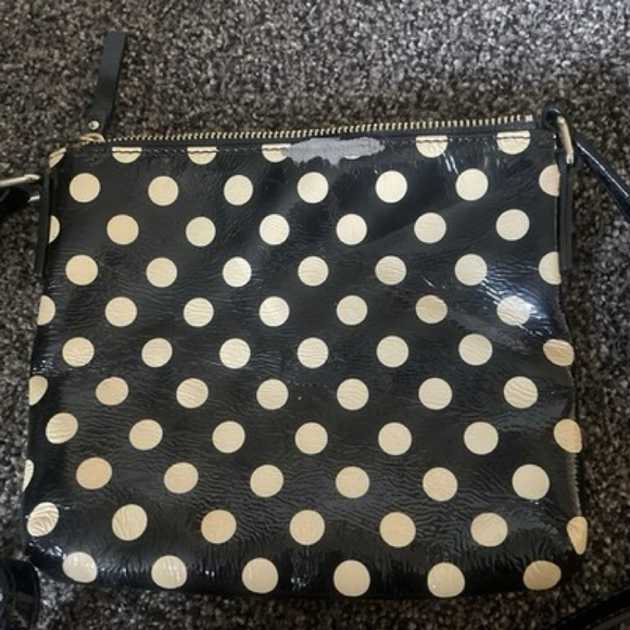 Kate Spade Polka Dot Patent Leather Crossbody Black / Ivory - Picture 3 of 6
